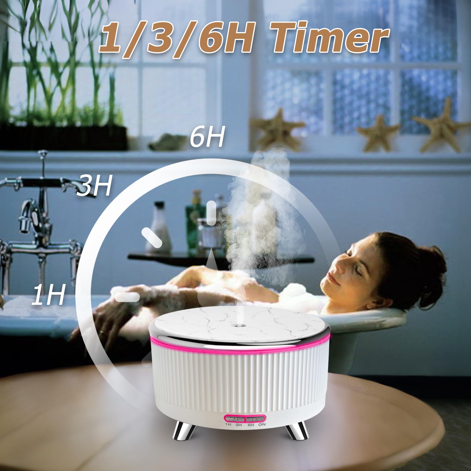 Vinfucher diffuser provides cool mist with soft LED illumination