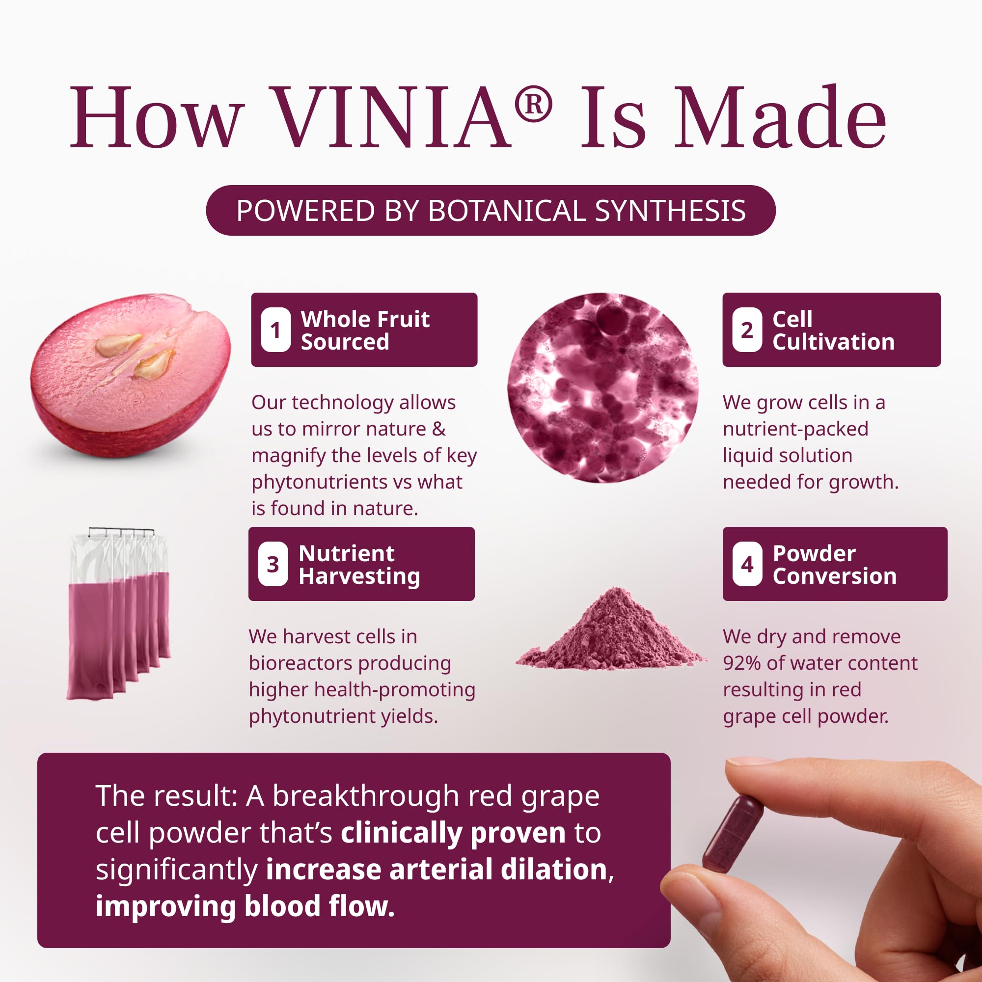 Scientific chart with VINIA branding suggesting research backing.