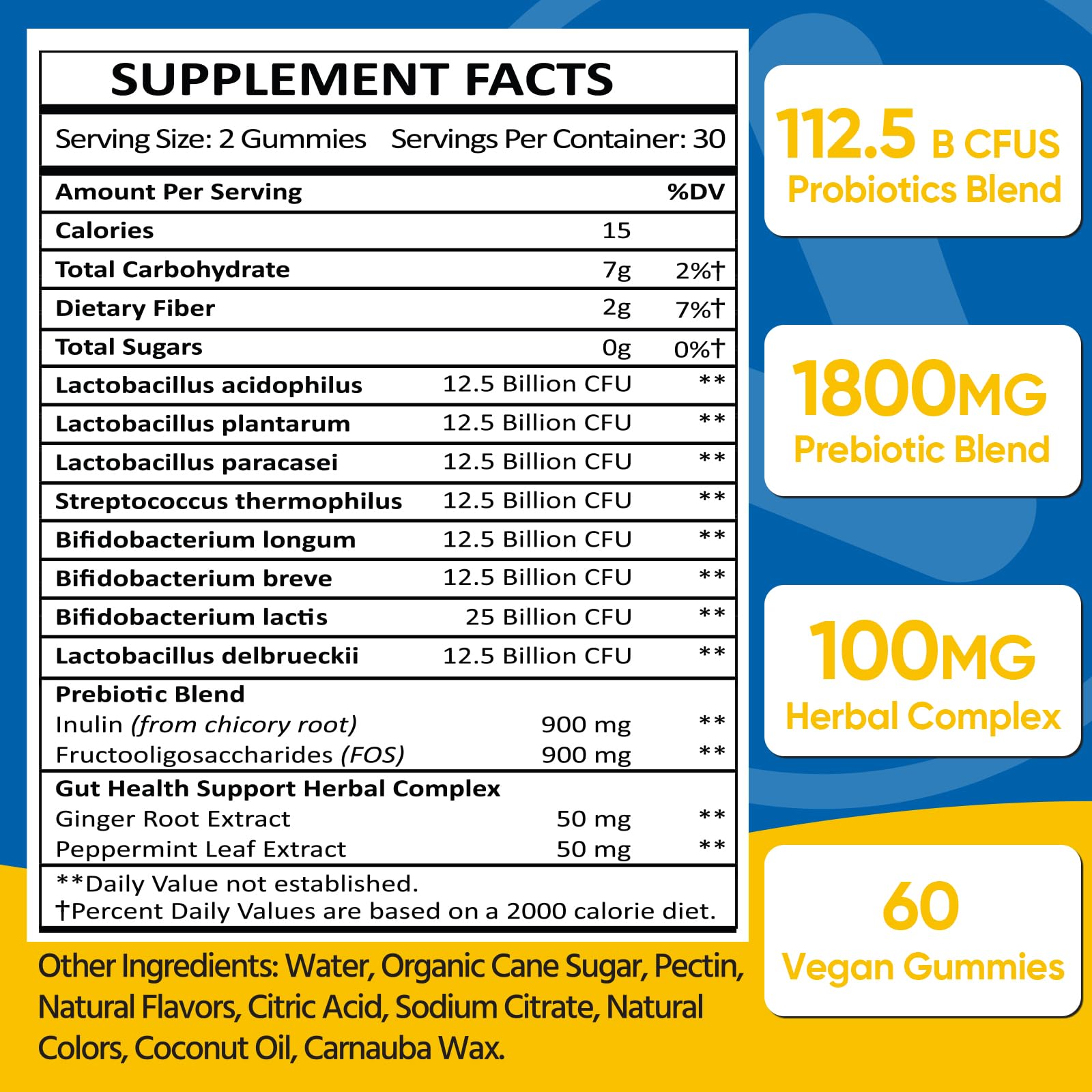 VIOAFSLSE gummies closeup with chewy texture for convenient digestive support.