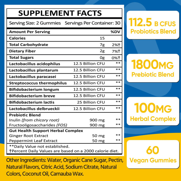 VIOAFSLSE gummies closeup with chewy texture for convenient digestive support.