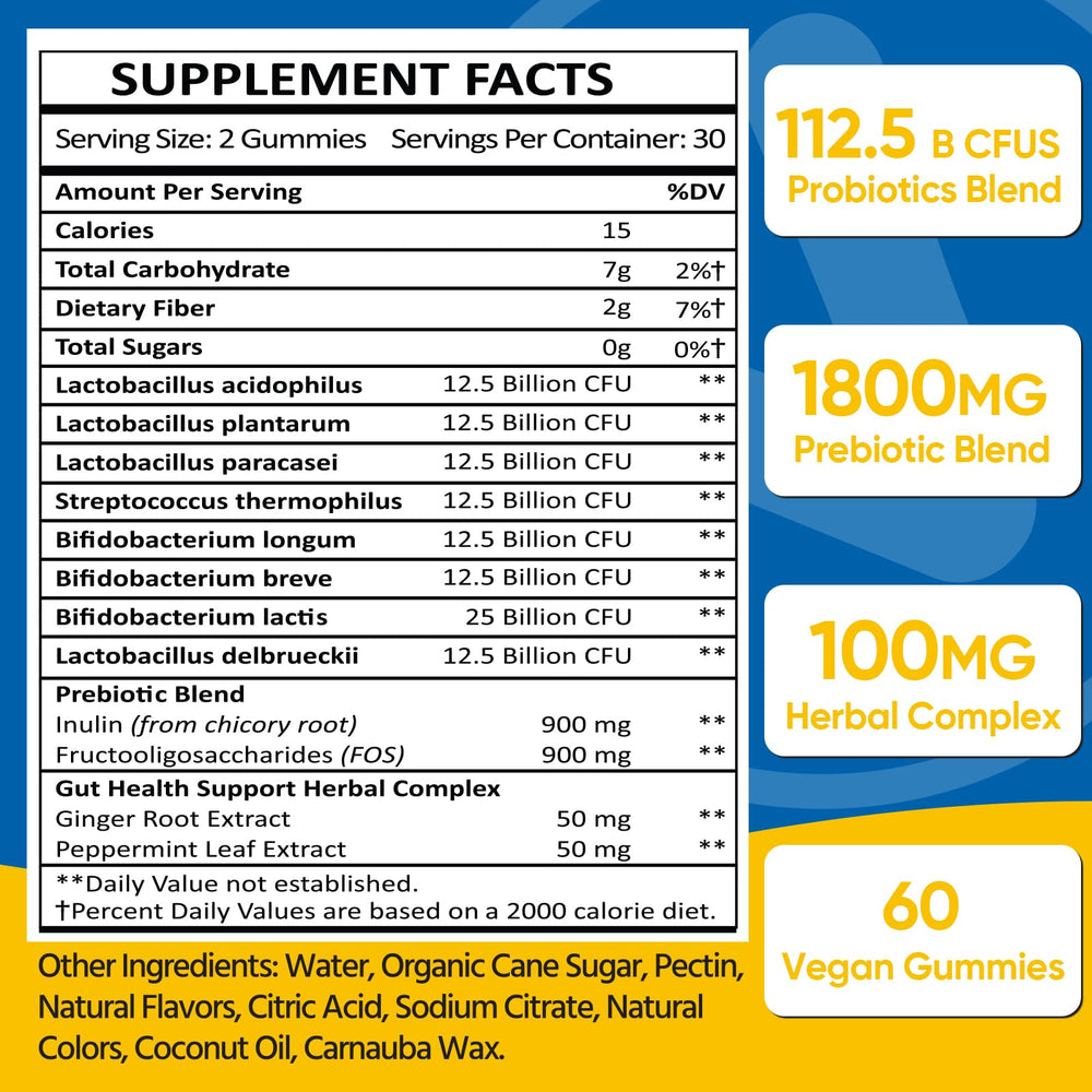 VIOAFSLSE gummies closeup with chewy texture for convenient digestive support.
