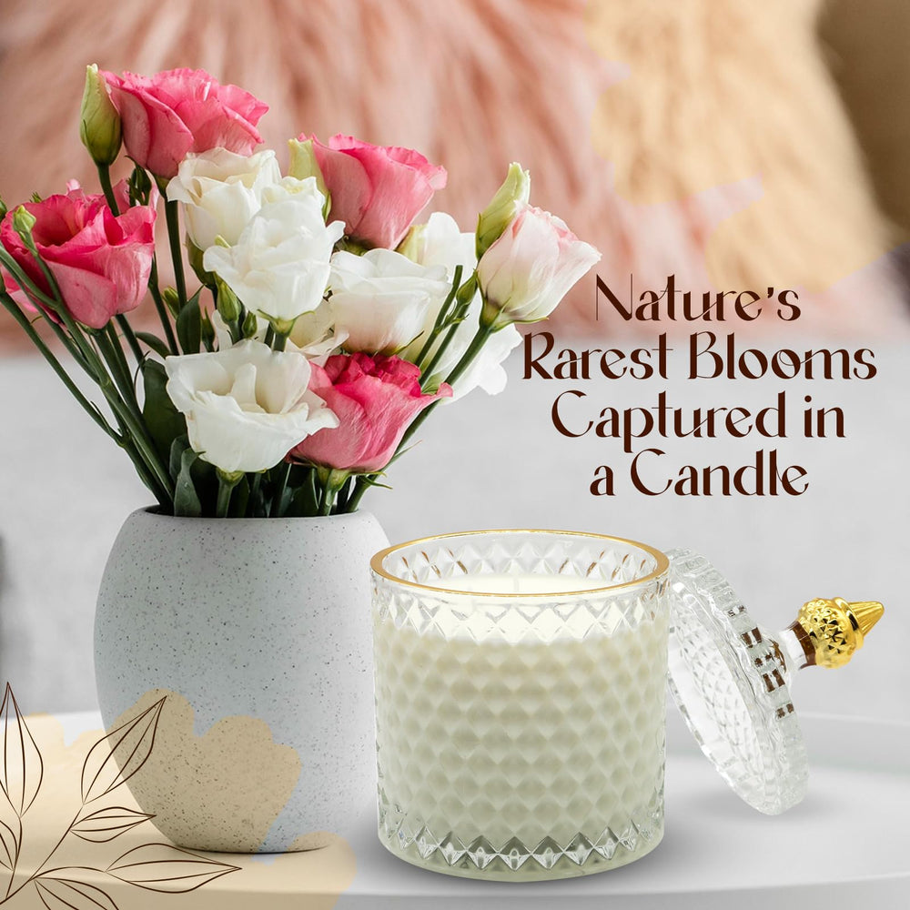 VIONAMI luxury candle features rare bloom notes for relaxing evenings