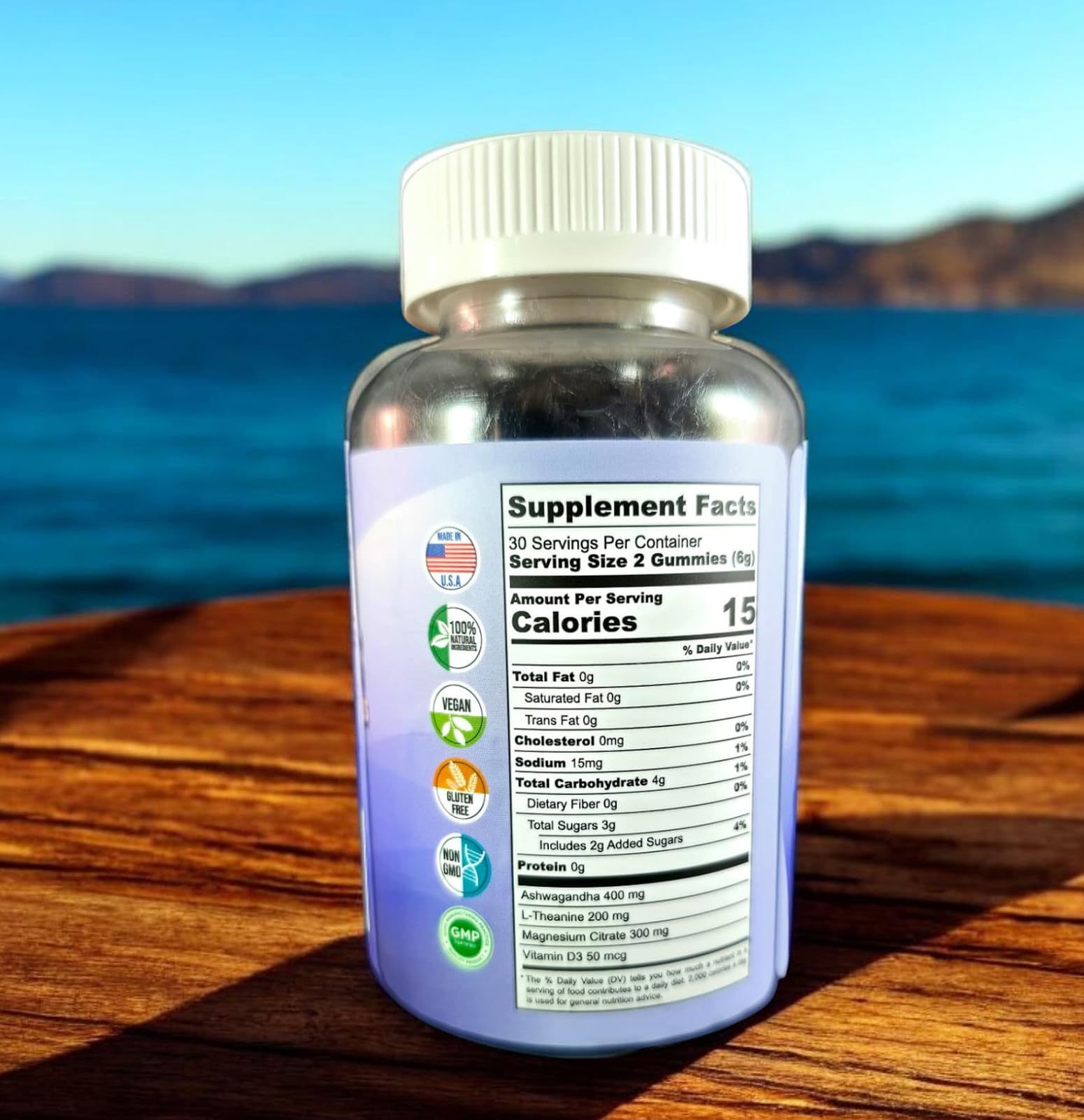 No artificial dyes in VIRC Ashwagandha Gummies, clean label.