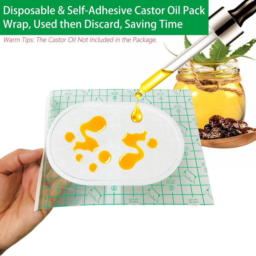 VirKech castor oil pack wrap size eight by six inches fitting the torso