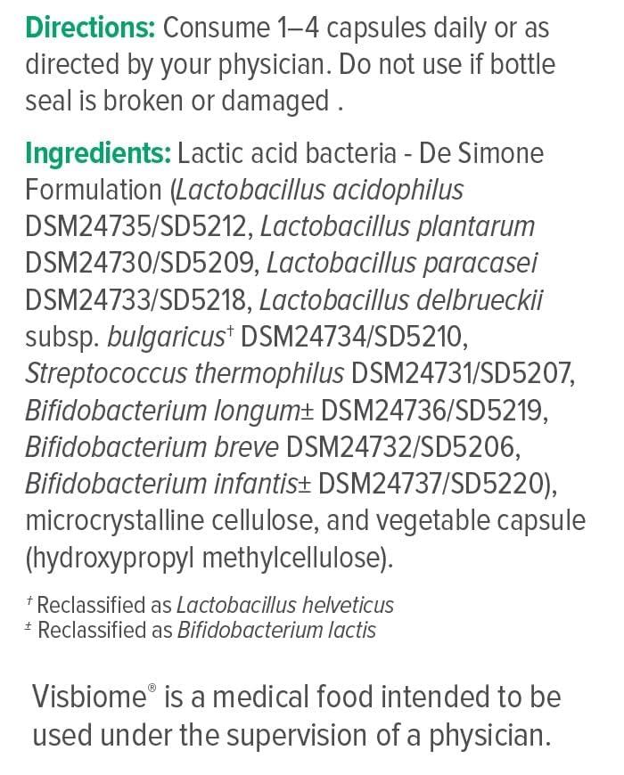 Visbiome note about trace milk content for dairy sensitivity awareness