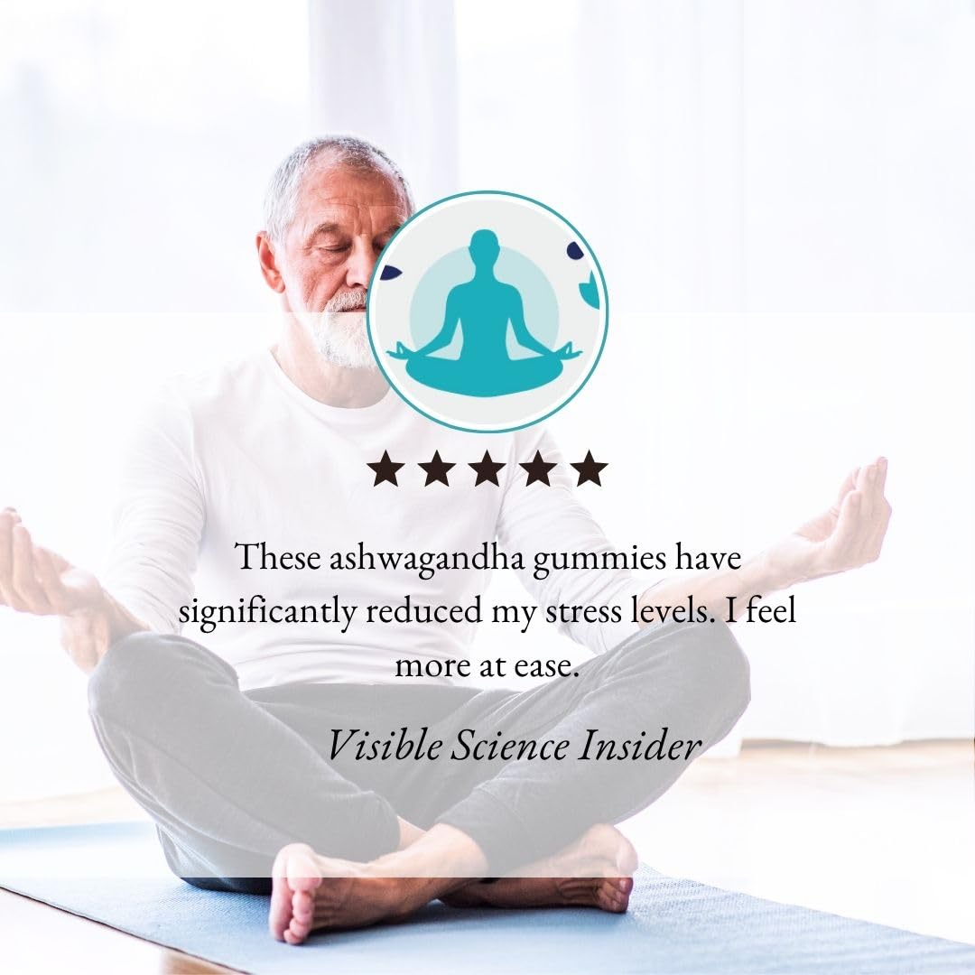 Visible Science gummies in daily-use setup suggesting calm mood and immune support.