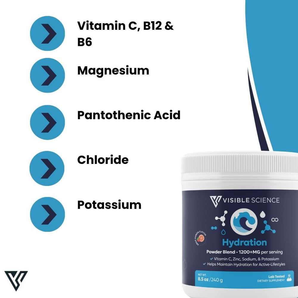 Visible Science packaging highlights clean ingredients, vegan and non-GMO formulation.