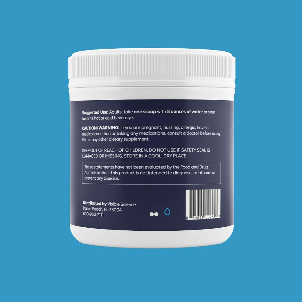 Pouring Visible Science Hydration Powder into a glass signals quick hydration.