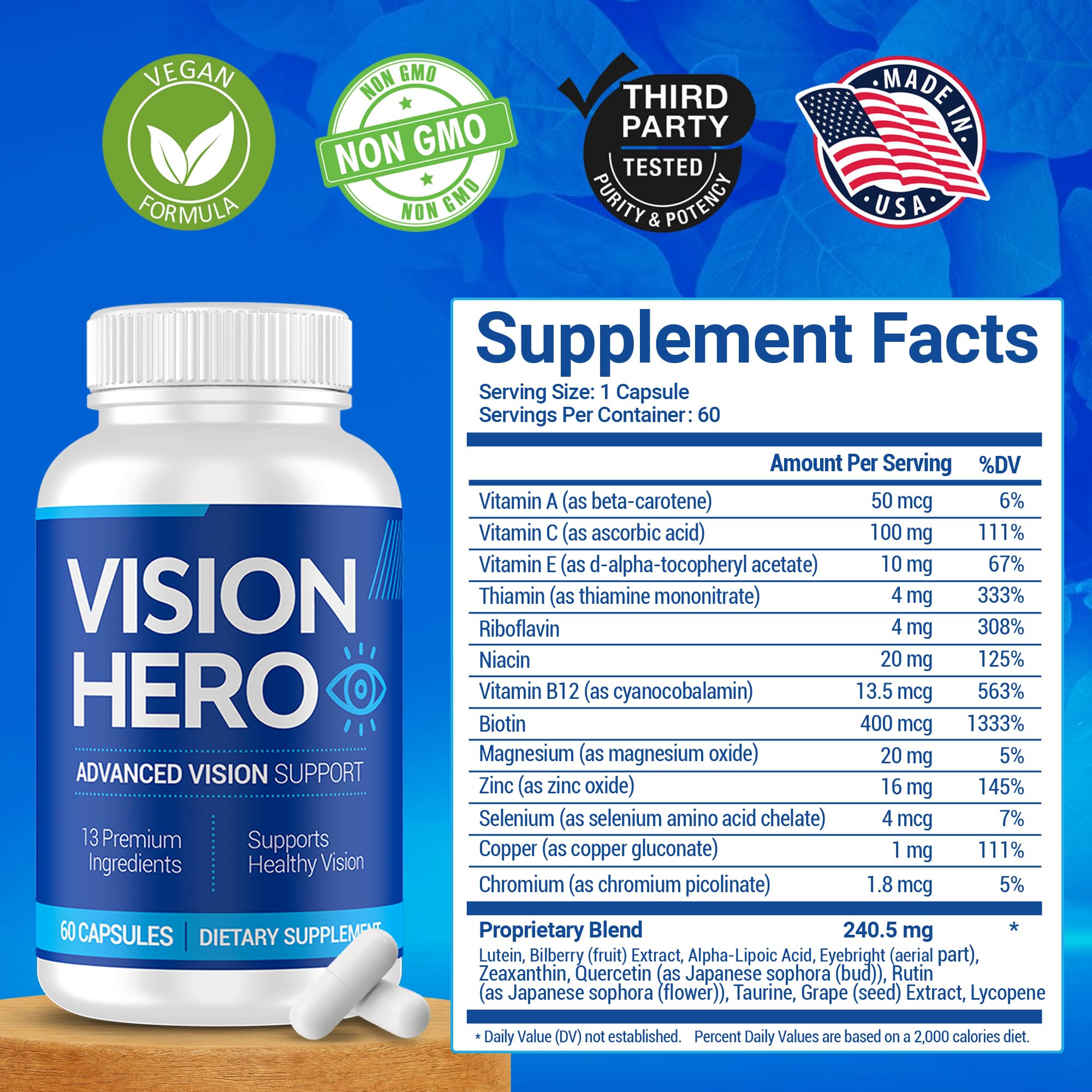 Vision Hero eye health scene outdoors emphasizes daily use during activities.