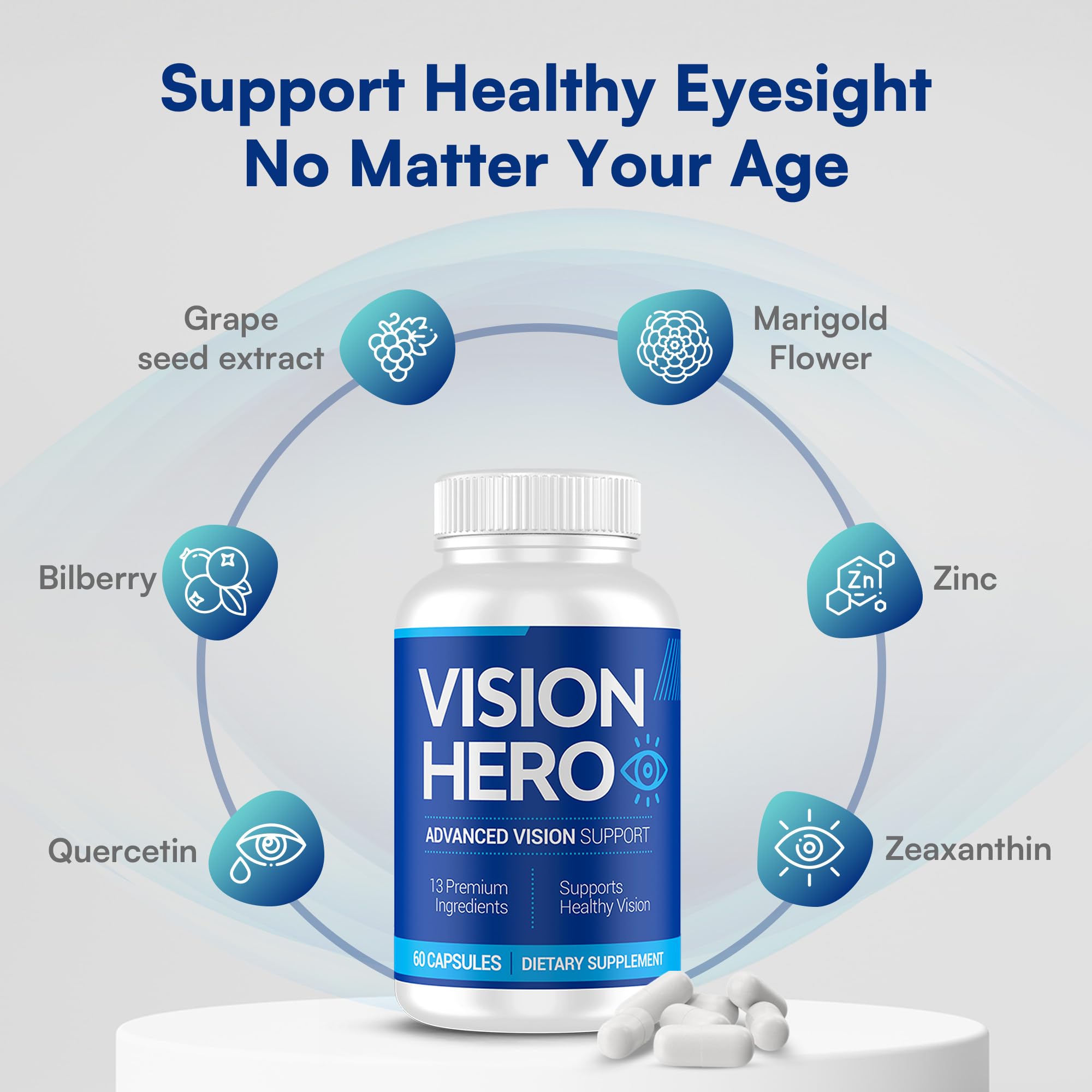 Vision Hero Advanced Vision pack of two bottles for convenient daily use.