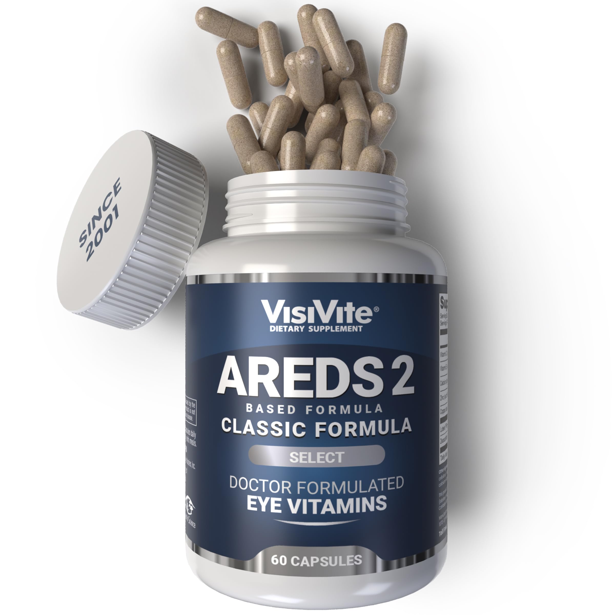 VisiVite AREDS2 bottle front view for macular support