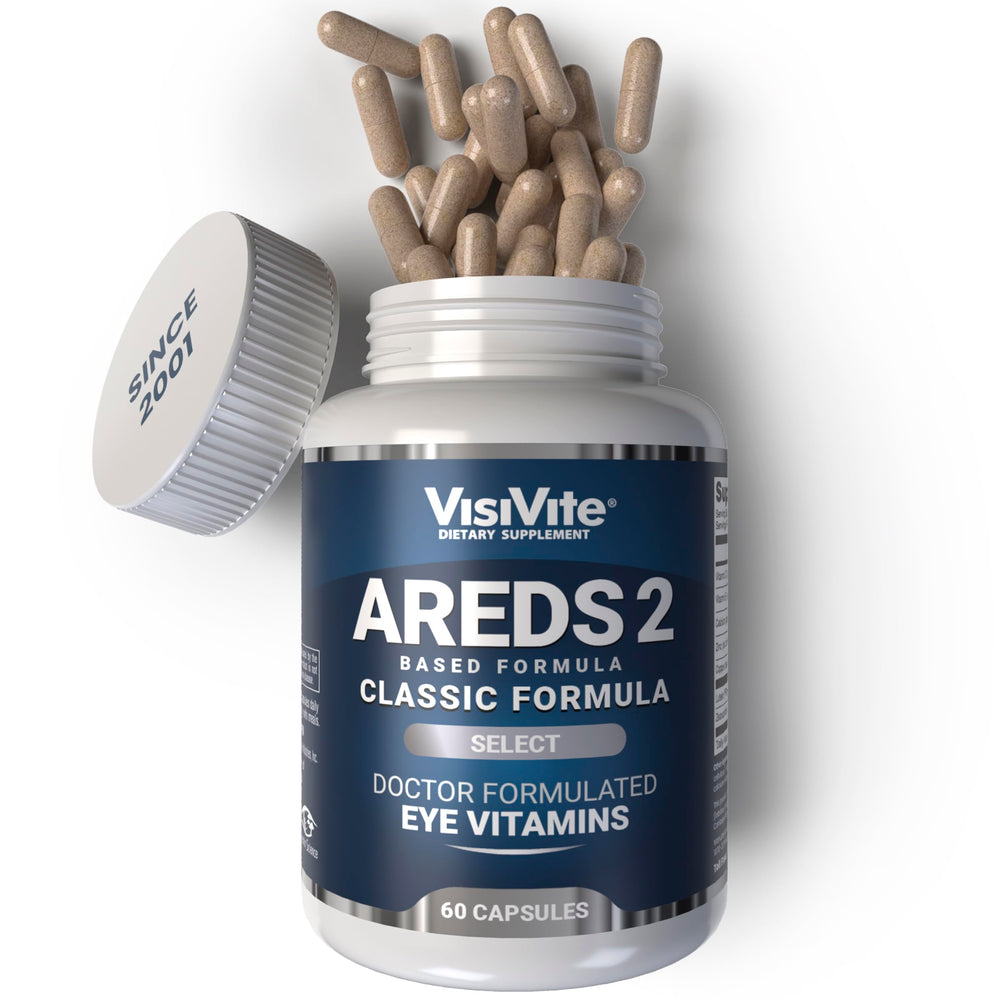 VisiVite AREDS2 bottle front view for macular support