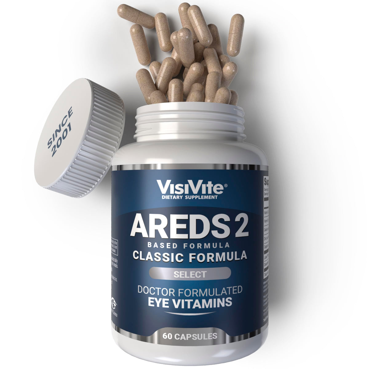 VisiVite AREDS2 bottle front view for macular support