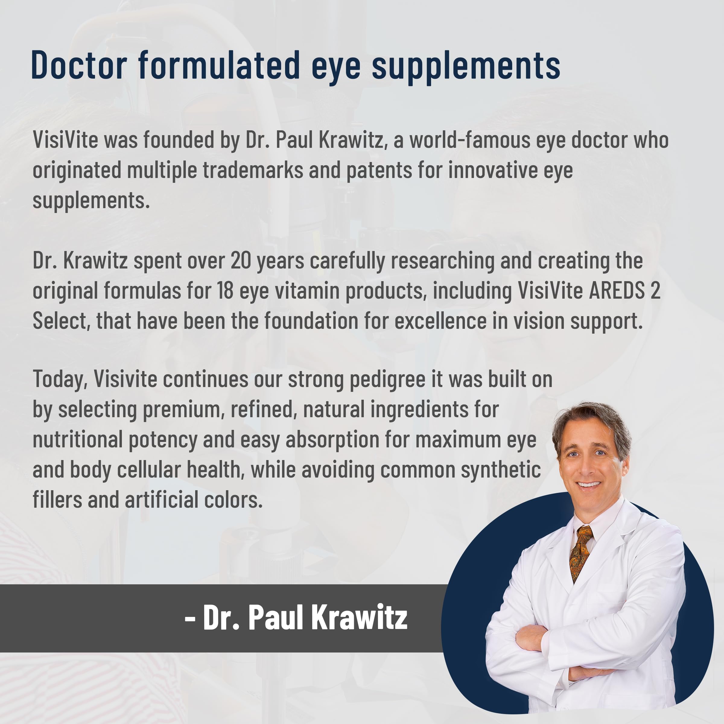 VisiVite AREDS2 daily routine shot beside capsules for daily use