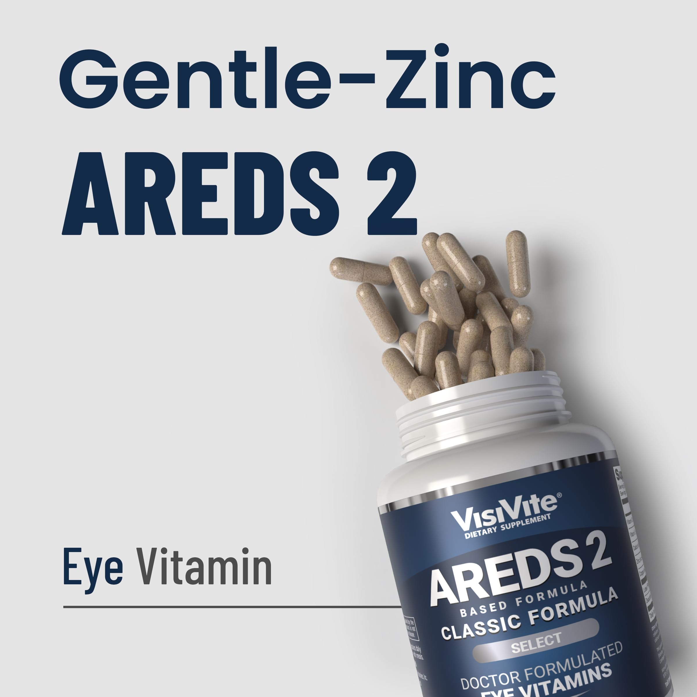 VisiVite AREDS2 label shows USA-made quality for macular health