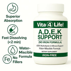 Vita4Life bariatric formula label focuses on iron-free, fillers-free design