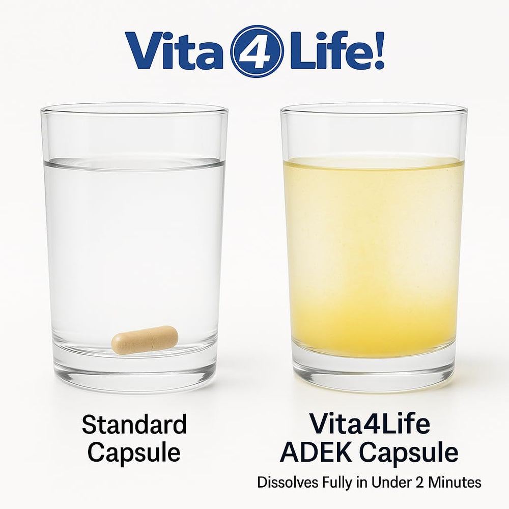 Vita4Life chelated minerals logo shows calcium, magnesium, zinc, selenium