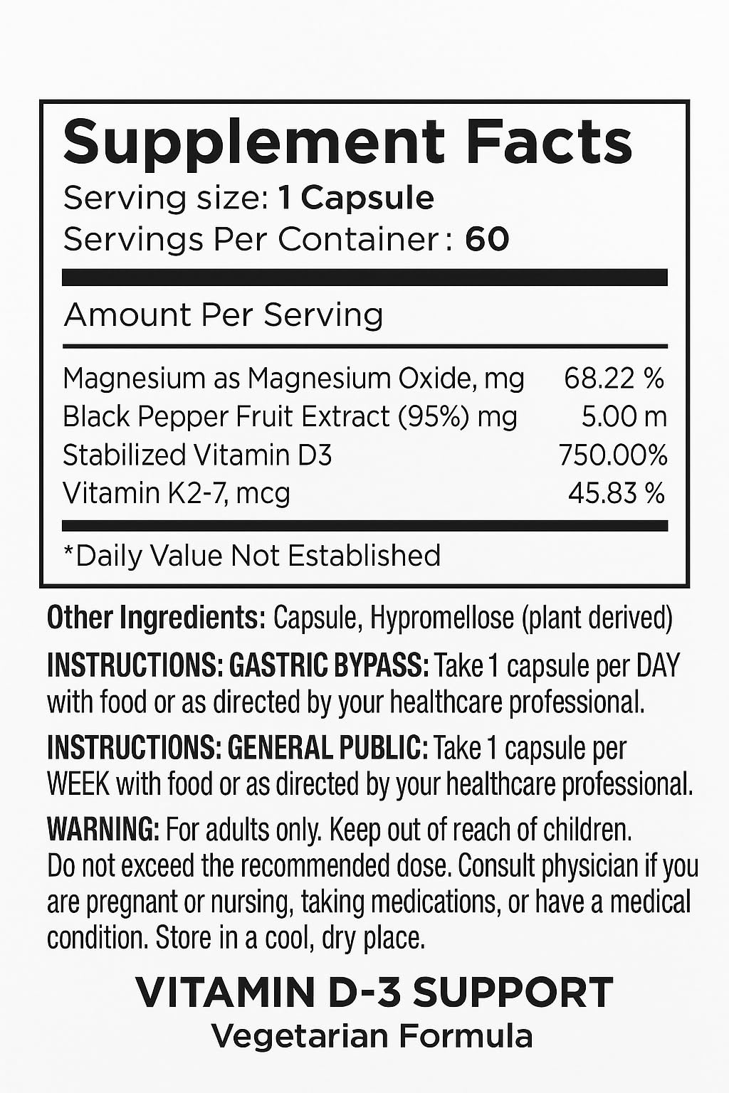 Vita4Life D3 K2 capsules close-up highlights vegetarian formula for daily wellness.