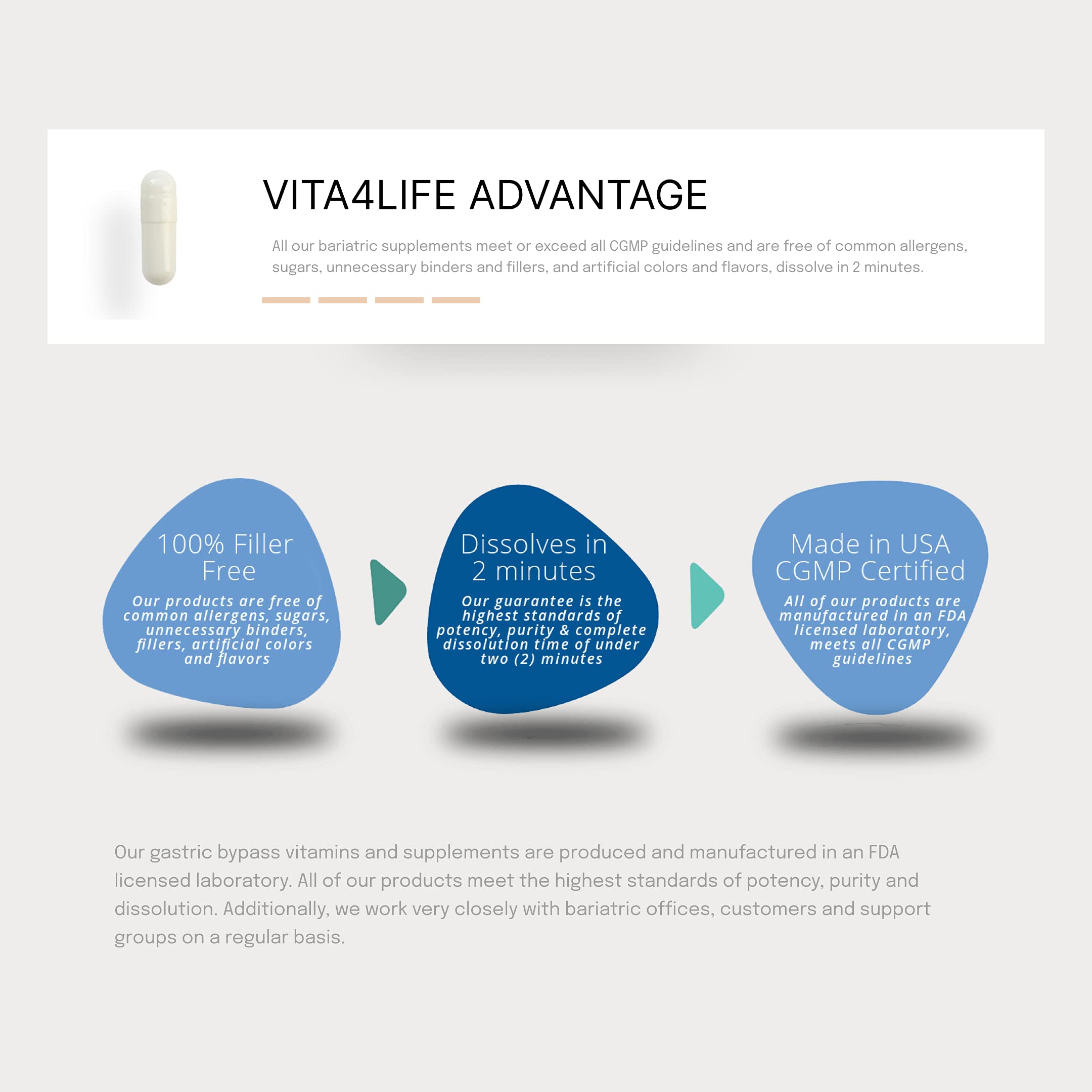 Vita4Life GMO-free vegetarian seal on packaging