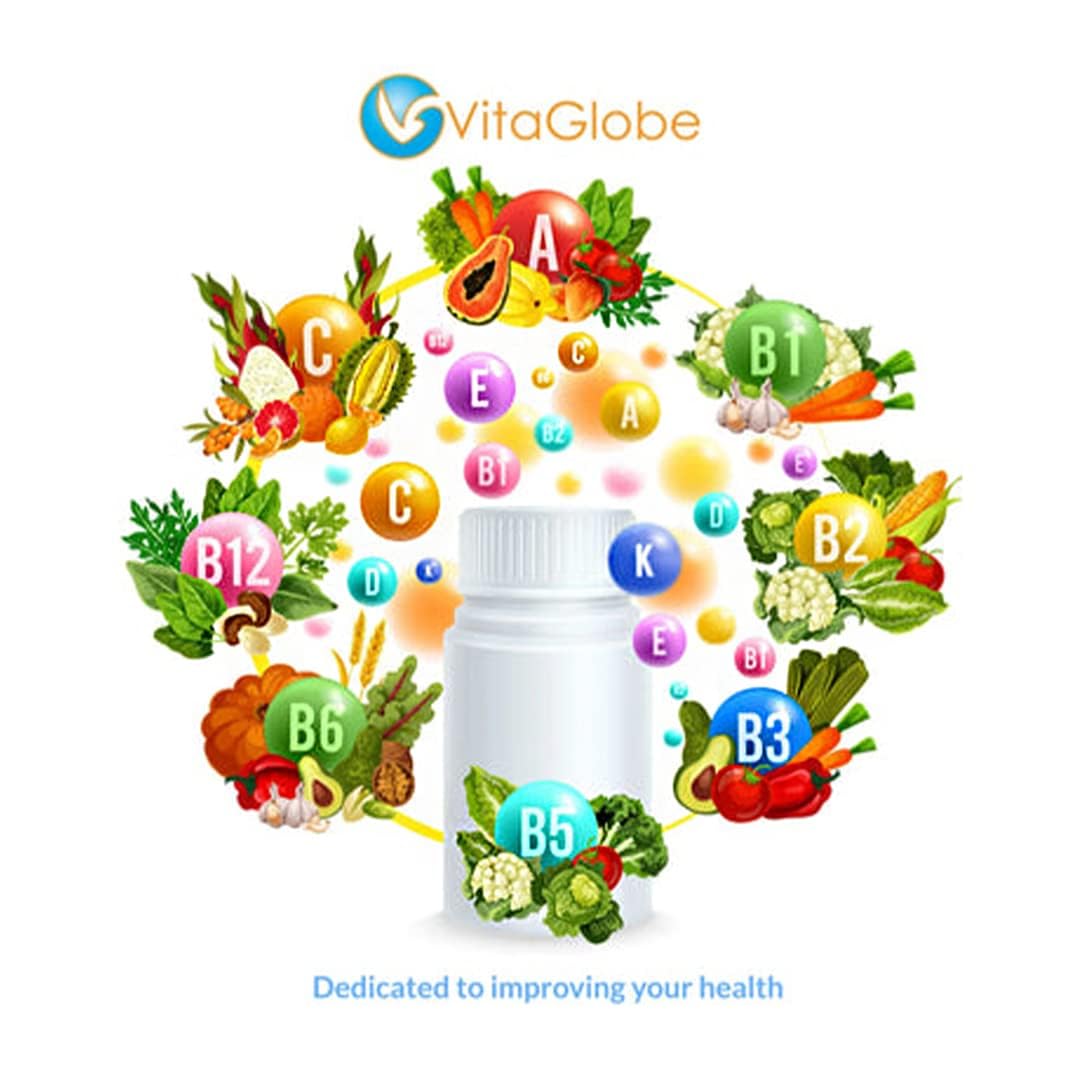 VITA GLOBE travel-friendly bottle on a desk for on-the-go use.