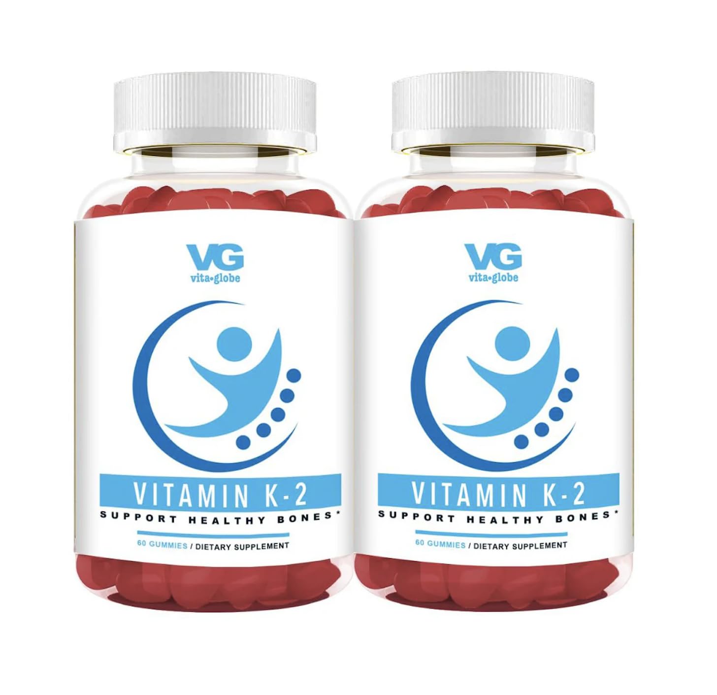VITA GLOBE Vitamin K2 Gummies front label highlighting 510mcg for bones and heart