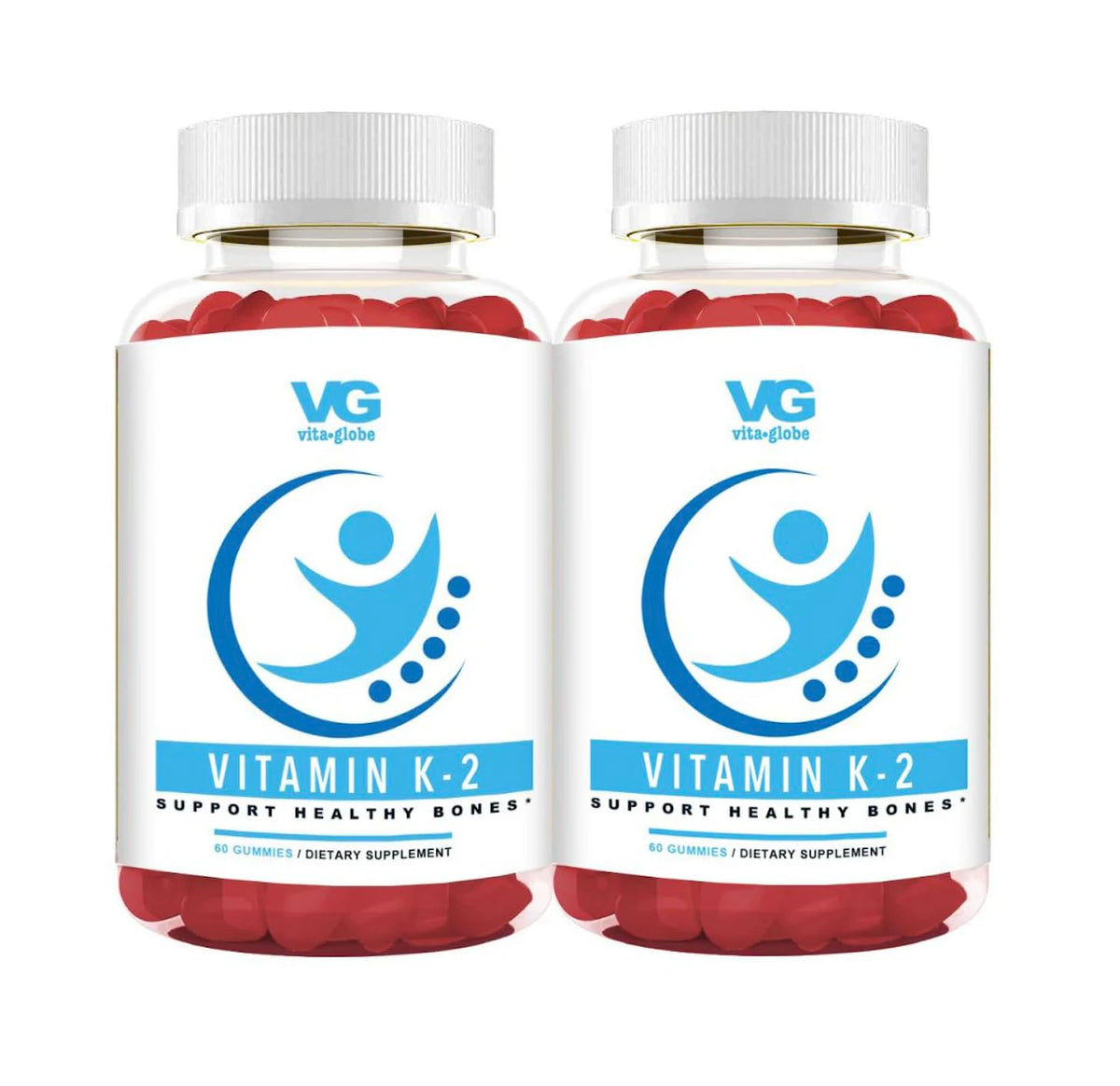 VITA GLOBE Vitamin K2 Gummies front label highlighting 510mcg for bones and heart