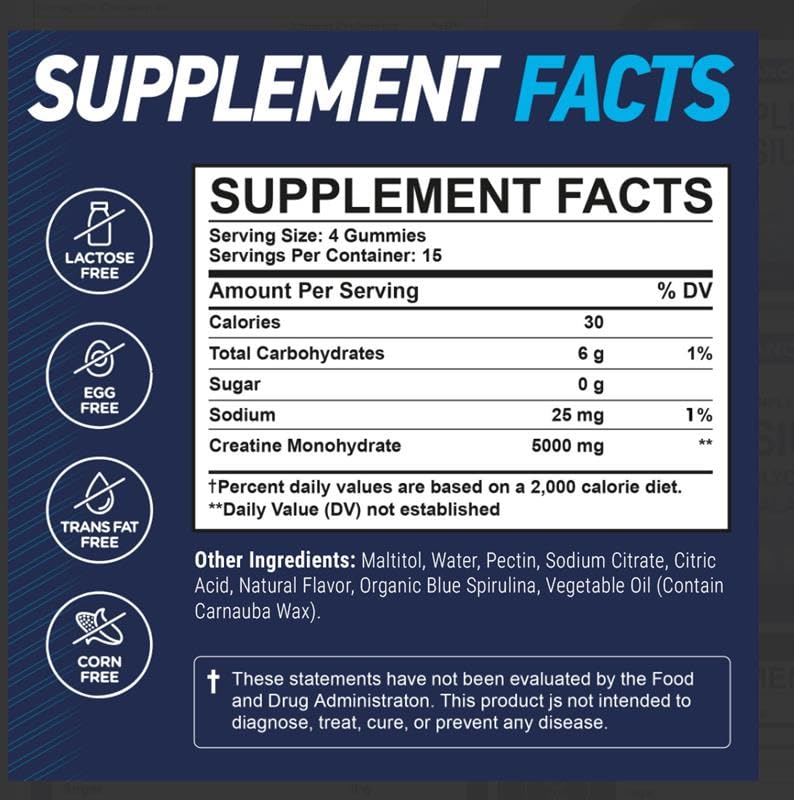 Close-up of Vita Guard Creatine Gummies texture for easy chewing during training.