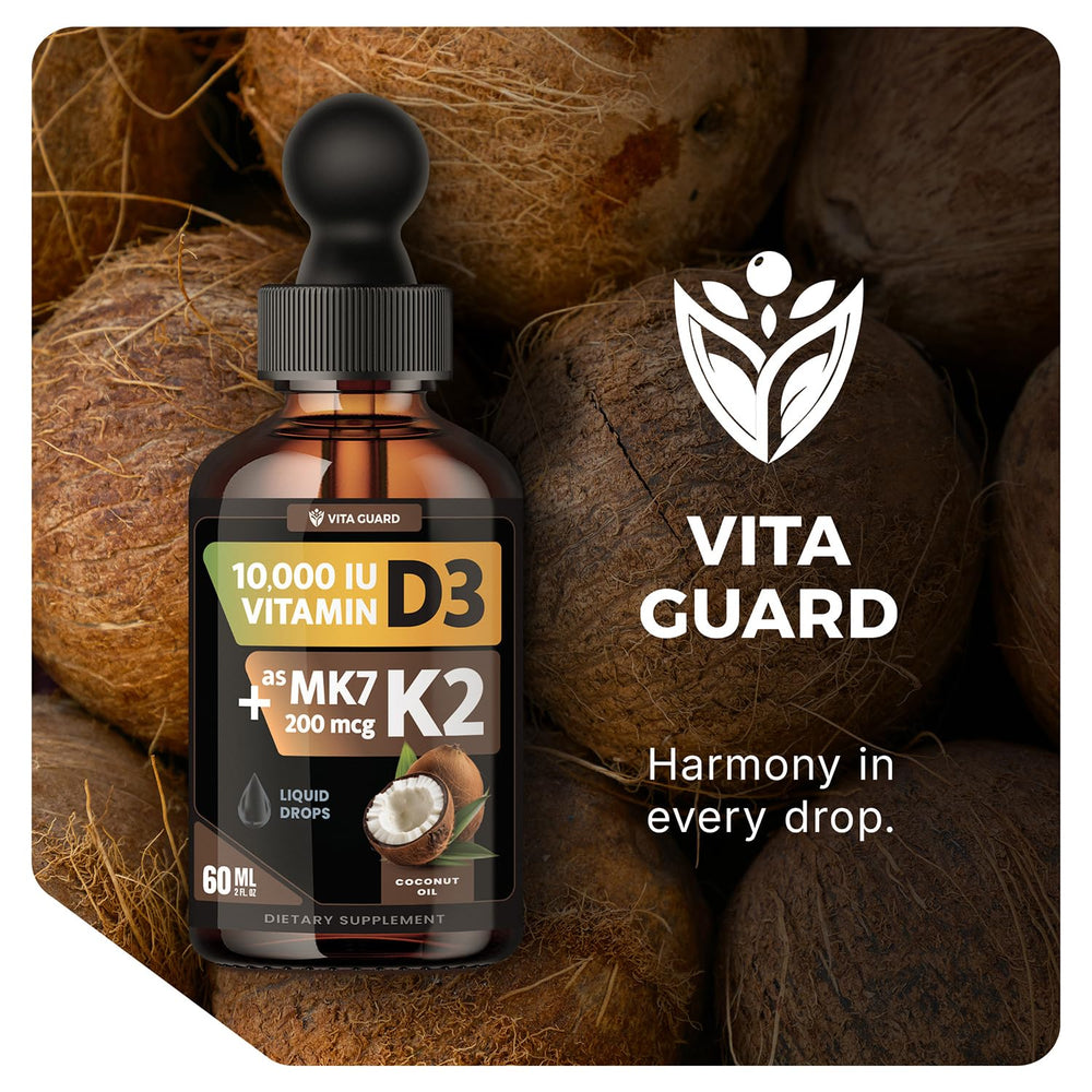 Vita Guard bottle shown with clean ingredients icons.