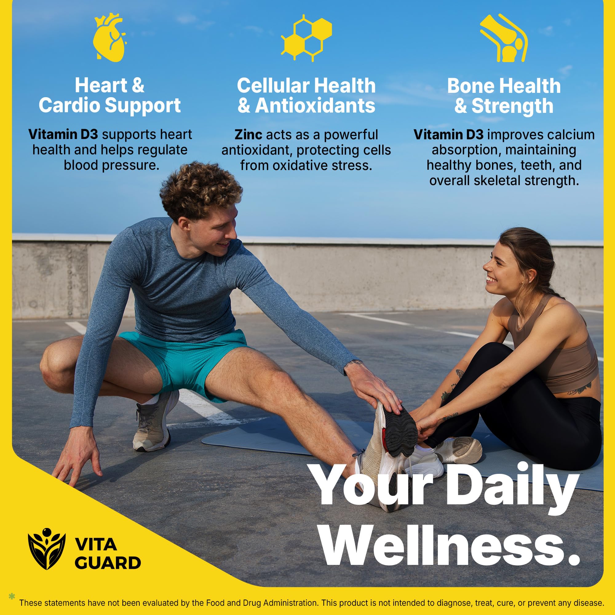 Vita Guard immune-support formula with D3 and Zinc for daily use