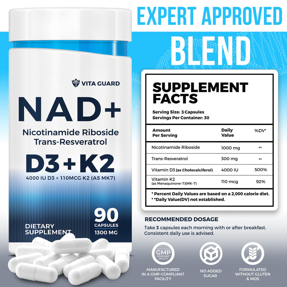 Vita Guard Nicotinamide Riboside capsule close-up for cellular energy support