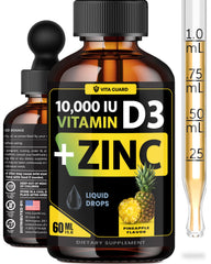 Vita Guard Vitamin D3 Drops bottle ready for daily immune support with pineapple flavor