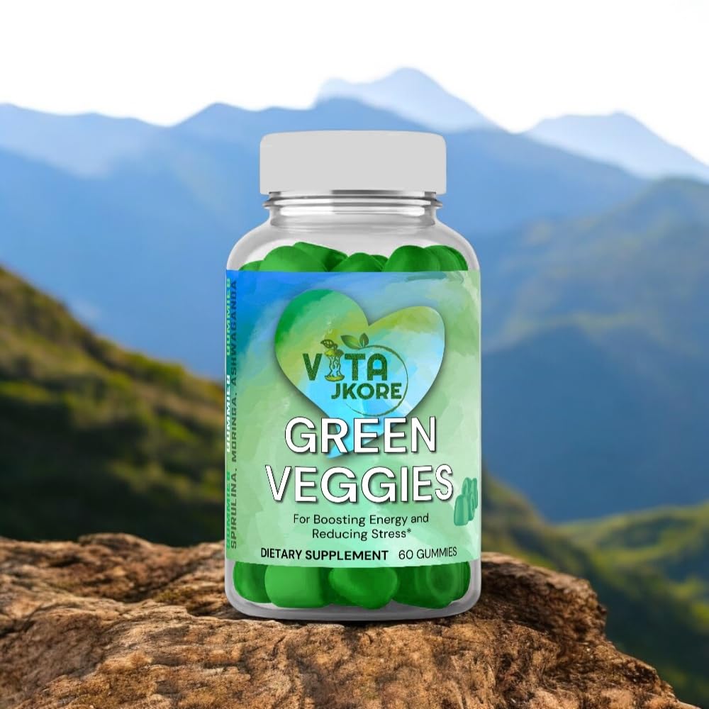 VITA JKORE Green Veggies supplement spirulina detail emphasizing protein-rich ingredient
