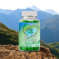 VITA JKORE Green Veggies supplement spirulina detail emphasizing protein-rich ingredient
