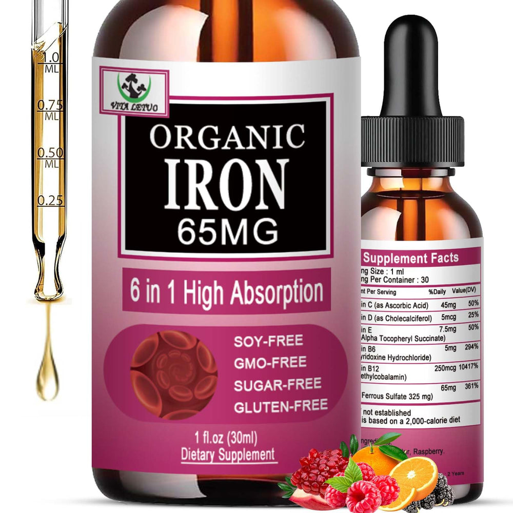 Vita Letuo Iron Liquid bottle with fruit flavor for daily energy