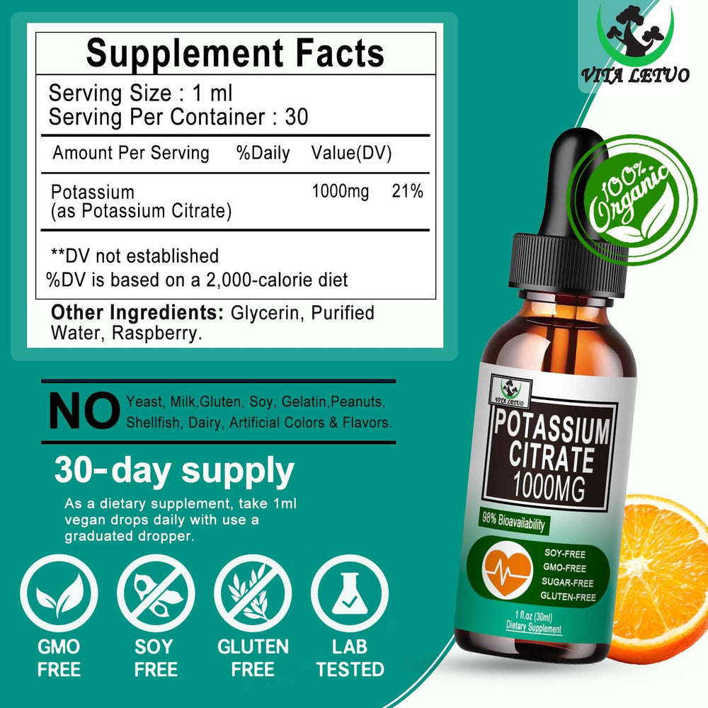 Vita Letuo 30 servings per bottle supports extended use.