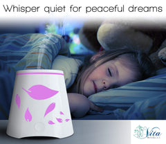 Vita Miracle auto shutoff diffuser, safe feature stops mist when water runs low.