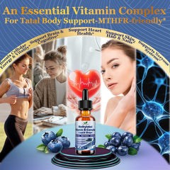 Close-up of Vita Plynxera bottle label highlighting the 9-in-1 B vitamin blend.