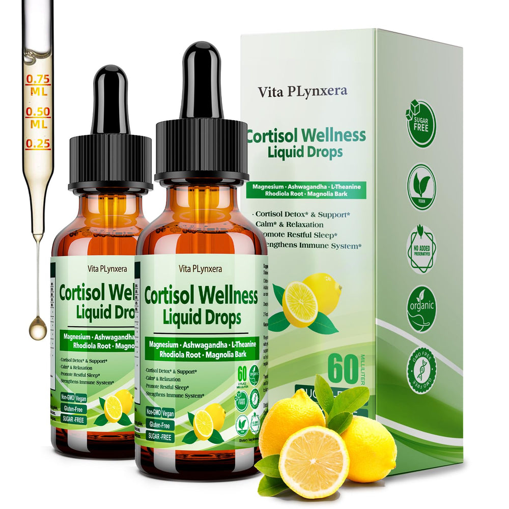 Vita PLynxera cortisol drops bottle for convenient daily dosing and balance.