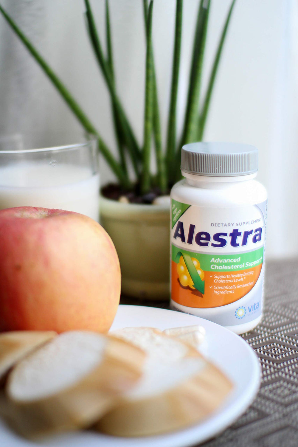 Vita Sciences Alestra plant sterols depiction underscores plant-based cholesterol management.
