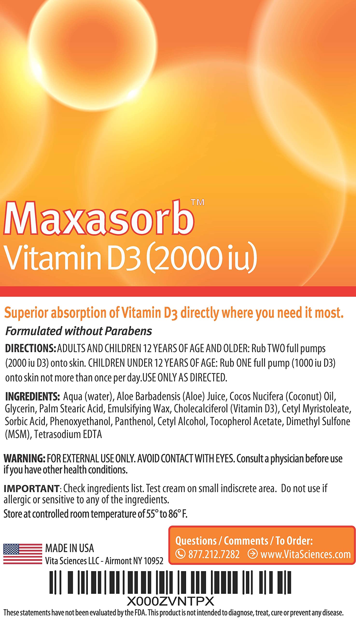Vita Sciences Vitamin D3 Cream daily routine usage supports easy skincare integration