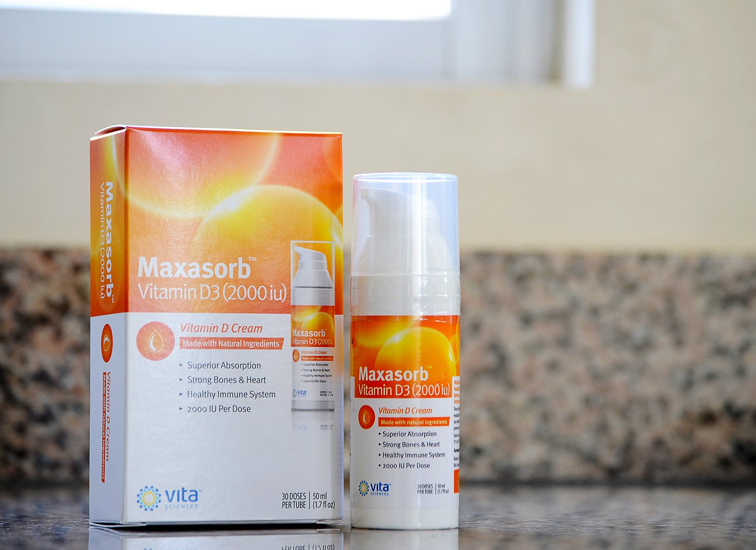 Vita Sciences Vitamin D3 Cream face-application demonstrates lightweight hydration