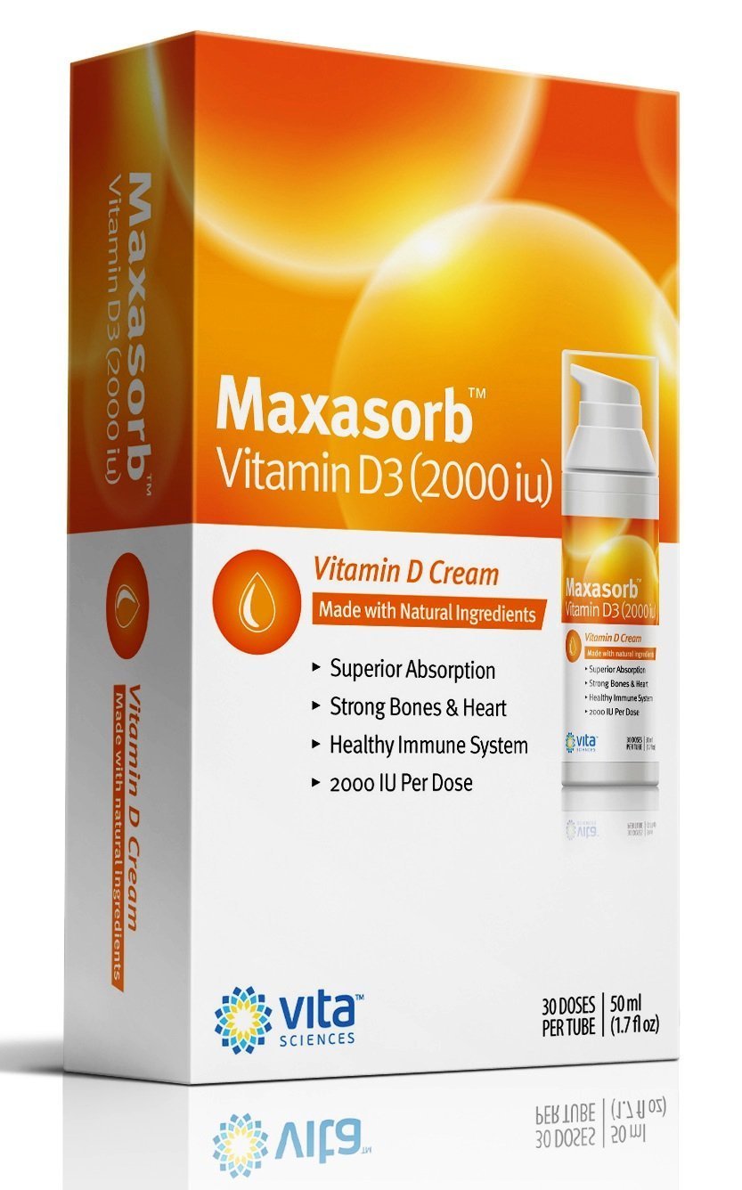 Vita Sciences Vitamin D3 Cream pump demonstrates airless delivery and freshness