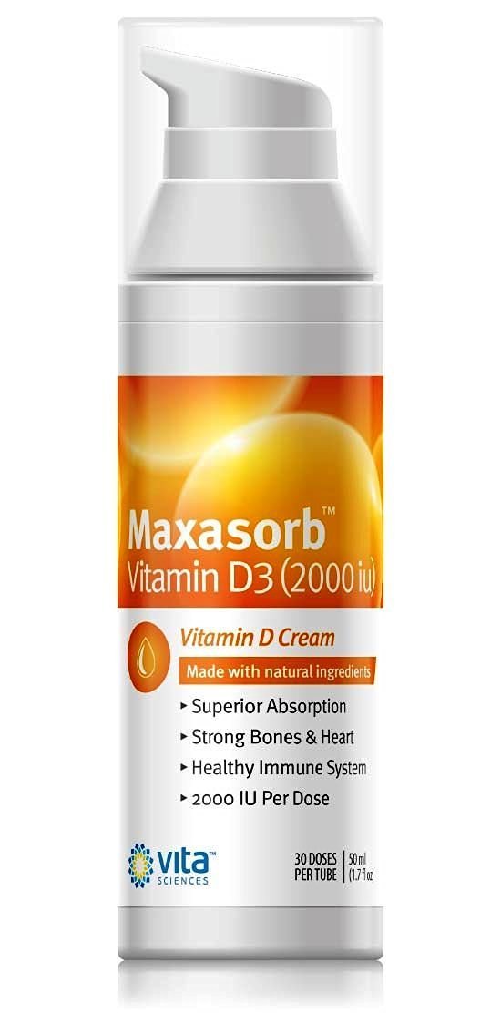 Vita Sciences Vitamin D3 Cream texture close-up shows smooth non-greasy finish