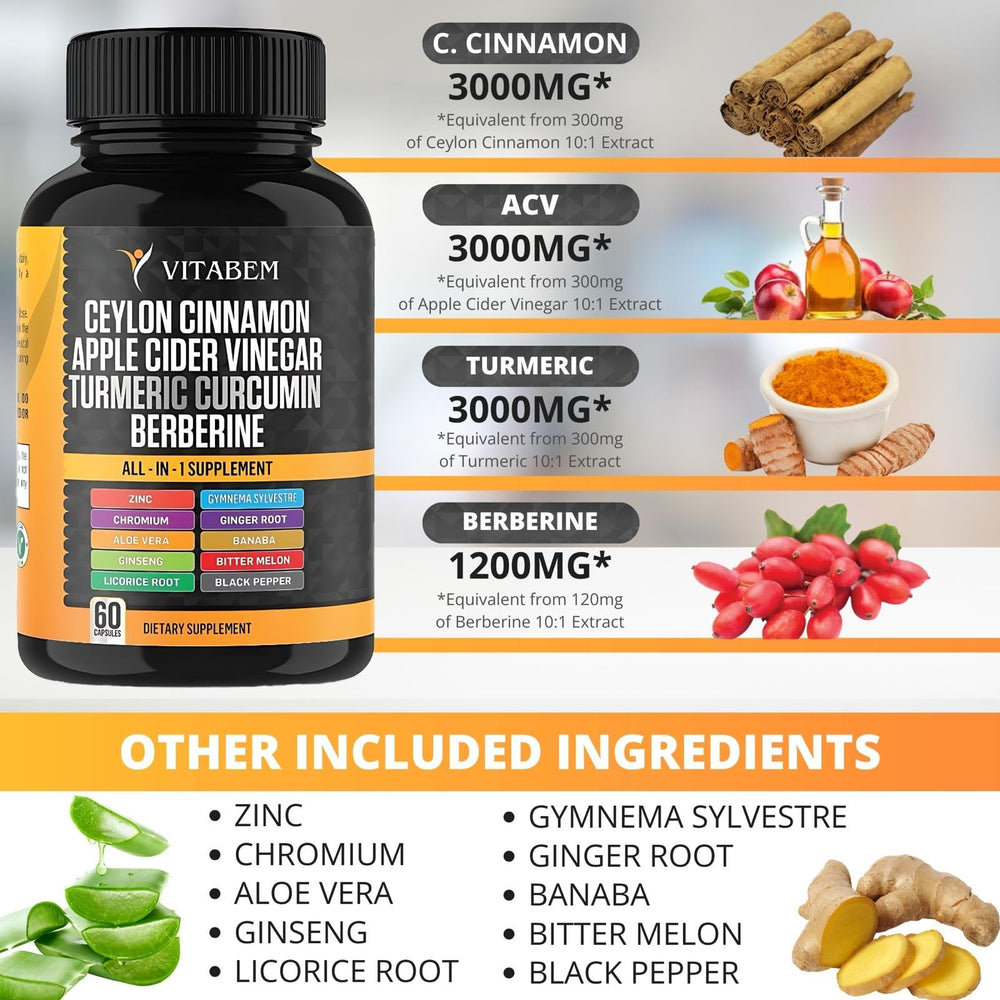 Vitabem Apple Cider Vinegar capsules bottle for convenient daily support