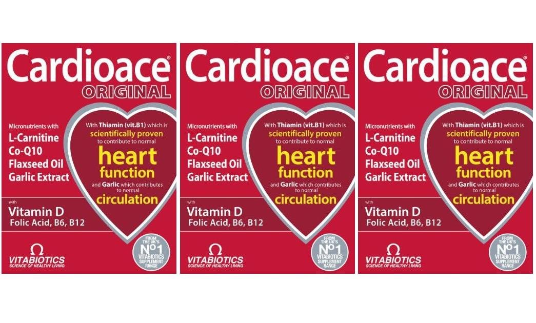 Vitabiotics Cardioace bundle pack shows a comprehensive heart health supplement in a multi-pack