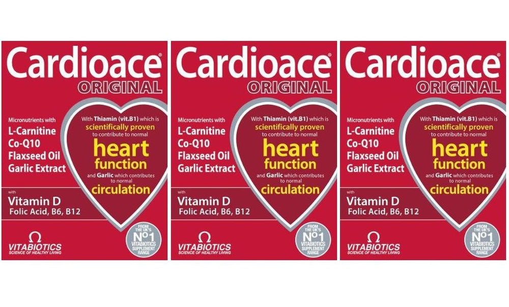 Vitabiotics Cardioace bundle pack shows a comprehensive heart health supplement in a multi-pack
