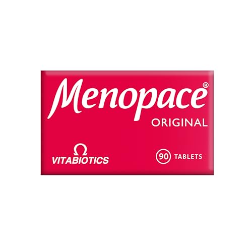 Daily-use scene with Vitabiotics Menopace bottle on kitchen counter.