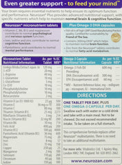 Vitabiotics Neurozan Plus omega-3 softgel capsules for brain and eye health.