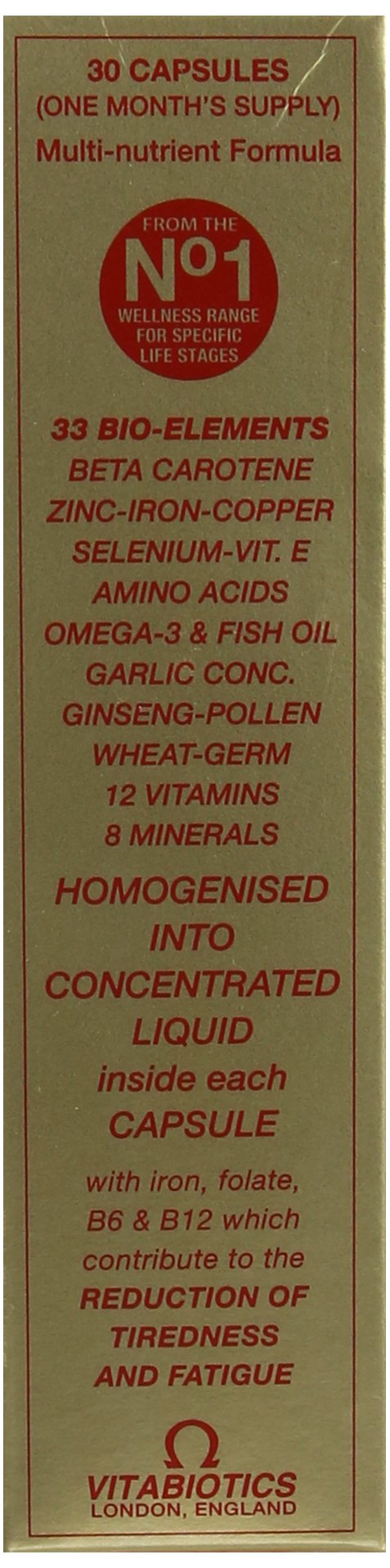Vitabiotics Omega-H3 bottle back view with usage guidance