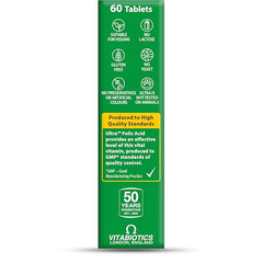 Vitabiotics Ultra Folic Acid 400ug packaging box conveys trusted daily vitamin support